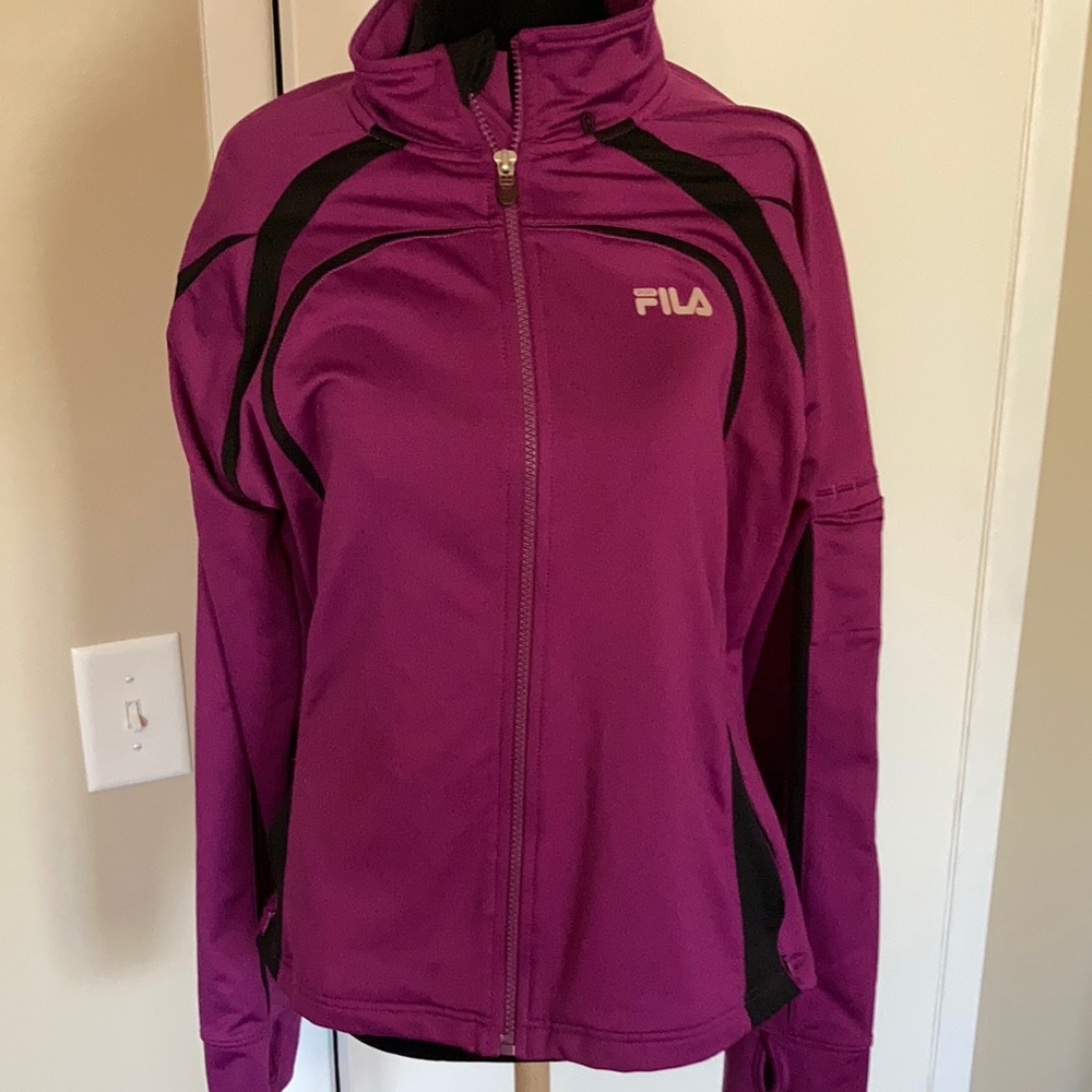 Magenta warm up jacket